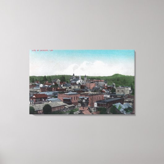LuchtvaartUitzicht van City # 2Jackson, CA Canvas Afdruk (Voorkant)