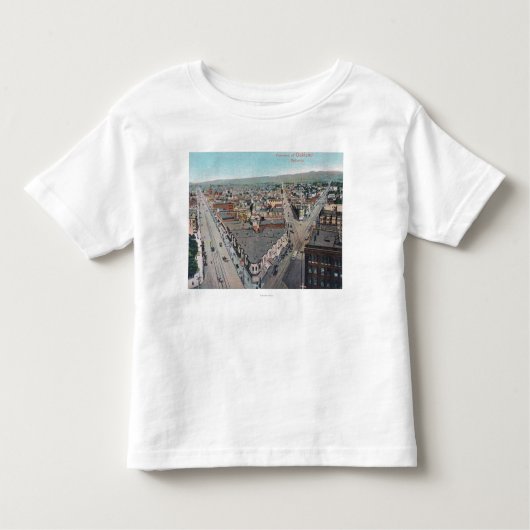 LuchtvaartUitzicht van de stad Oakland, CA Kinder Shirts (Voorkant)