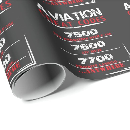 Luchtvaartvalscodes - Funny Tshirt voor piloten Cadeaupapier (Rol Hoek)