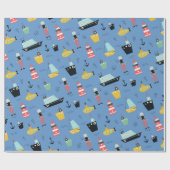 Luchtvaartvuurtorschip zilorman cadeaupapier (Vlak)