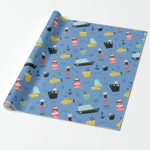 Luchtvaartvuurtorschip zilorman cadeaupapier
