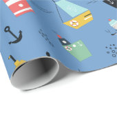 Luchtvaartvuurtorschip zilorman cadeaupapier (Rol Hoek)