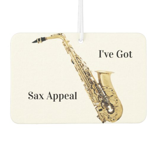 luchtverfrisser met saxofoon (Voorkant)