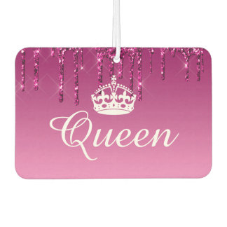 Luchtverfrisser - Queen Crown Drip Glitter Magenta