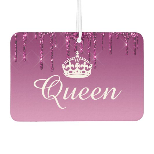 Luchtverfrisser - Queen Crown Drip Glitter Magenta (Voorkant)