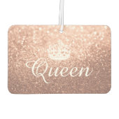 Luchtverfrisser - Queen Crown Glitter Roos Gold (Achterkant)
