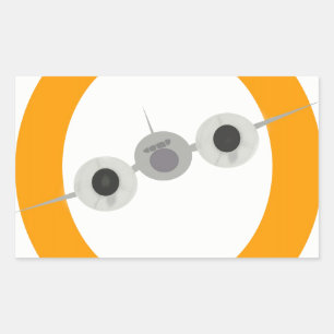  luchtvervoer rechthoekige sticker
