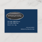 Luchtverwarming en -koeling visitekaartje (Achterkant)
