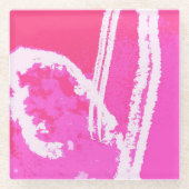 Luchtvlak hartroze glazen onderzetter (Voorkant)