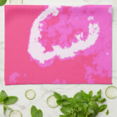 Luchtvlak hartroze theedoek (Gevouwen)