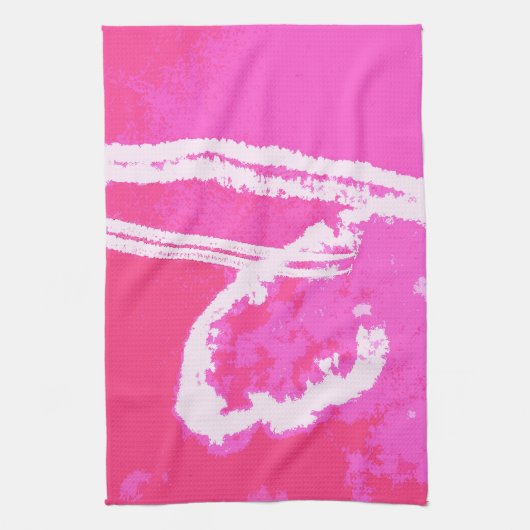 Luchtvlak hartroze theedoek (Verticaal)