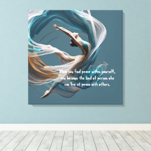 Luchtvliegen Air Yoga Instructeur Pilates Fitness Canvas Afdruk