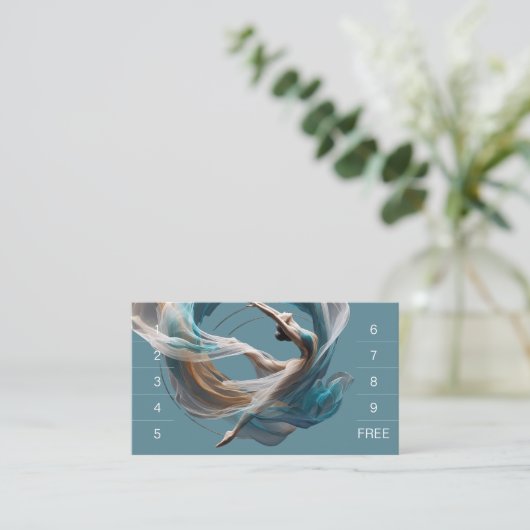 Luchtvliegen Air Yoga Instructeur Pilates Fitness Klantenkaartje (Staand voorkant)