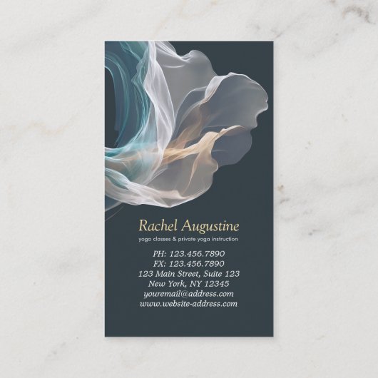 Luchtvliegen Air Yoga Instructeur Pilates Fitness Klantenkaartje (Achterkant)