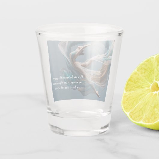 Luchtvliegen Air Yoga Instructeur Pilates Fitness Shot Glas (Achterkant)