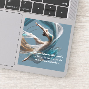 Luchtvliegen Air Yoga Instructeur Pilates Fitness Sticker