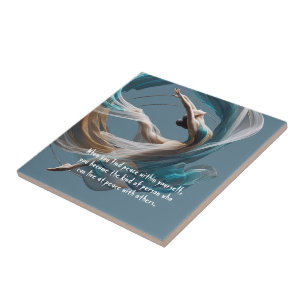 Luchtvliegen Air Yoga Instructeur Pilates Fitness Tegeltje