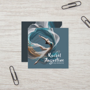 Luchtvliegen Air Yoga Instructeur Pilates Fitness Vierkante Visitekaartje