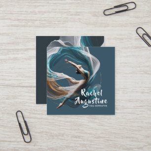 Luchtvliegen Air Yoga Instructeur Pilates Fitness Vierkante Visitekaartje