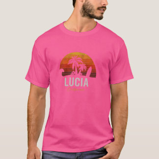 Lucia California Retro Surfer  Beach T-shirt
