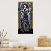 "Lucia" Gothic Flower Moon Fairy Art Poster (Keuken)