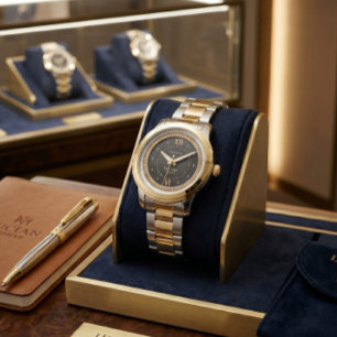 LUCIAN GENÈVE Executieve Geribbelde Horloge