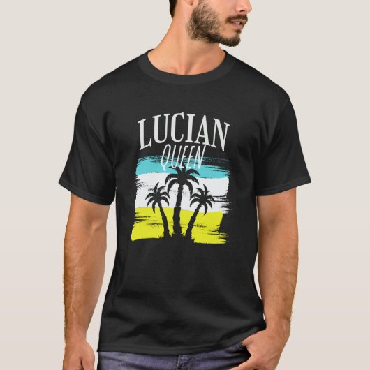 Lucian queen St Lucia IndependenceLucian Independe T-shirt (Voorkant)