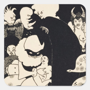 Lucians trange Creatures, illustratie van 'Luc' Vierkante Sticker