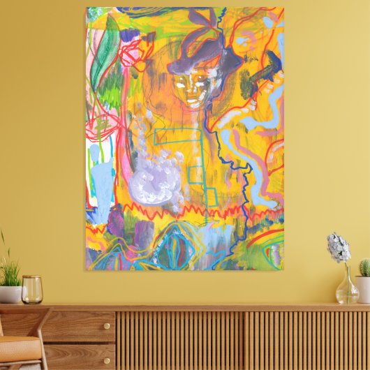 Lucid Dreamer rose arc-en-ciel toile étirée Impres (Insitu(Salon))