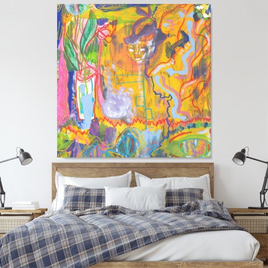 Lucid Dreamer rose arc-en-ciel toile étirée Impres (Insitu(Chambre))