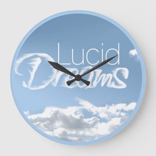 Lucid Dreams Nuages Arrondi Mur Horloge (Recto)