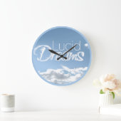Lucid Dreams Nuages Arrondi Mur Horloge (Maison)