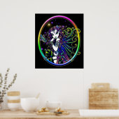 "Lucidia" Crystal Rainbow Fairy Poster (Keuken)