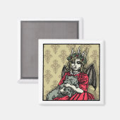 Lucie rouge et chat - Magnet Pop Goth Holiday (Recto/Verso)