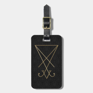 Lucifer Alchemy Sigil Gothic Art Bagagelabel