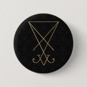 Lucifer Alchemy Sigil Gothic Art Ronde Button 5,7 Cm (Voorkant)