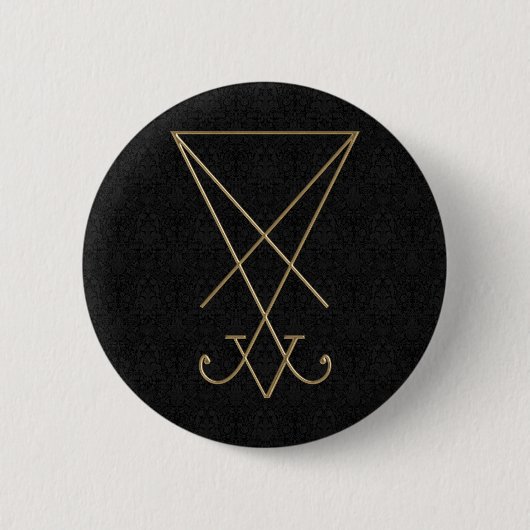 Lucifer Alchemy Sigil Gothic Art Ronde Button 5,7 Cm (Voorkant)