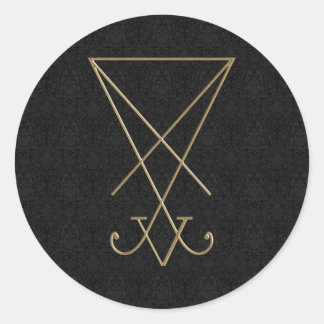 Lucifer Alchemy Sigil Gothic Art Ronde Sticker