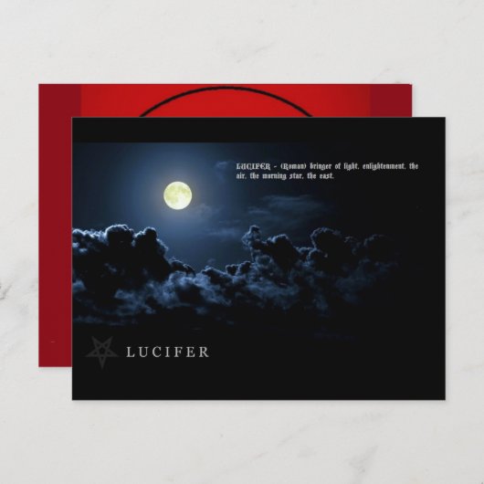 LUCIFER BRIEFKAART (Voorkant / Achterkant)