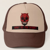 Lucifer Devil Wat wil je Pet? Trucker Pet (Voorkant)