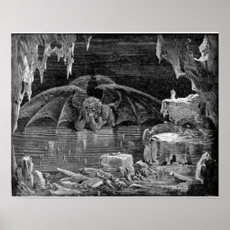 Lucifer King van Hell door Gustave Doré Art Print