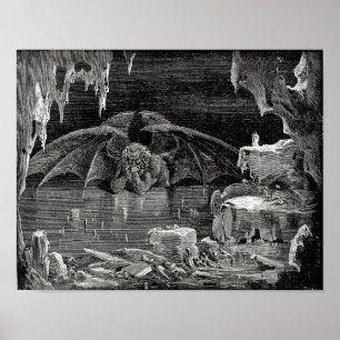 Lucifer, koning van de Hel door Paul Gustave Dore Poster