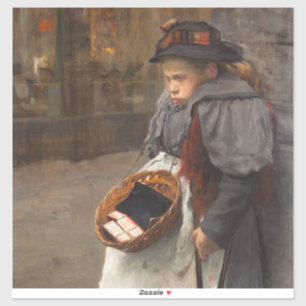 Lucifer Match Girl Arm Kind Jongleur van de straat Sticker