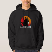Lucifer Occult Satanic Cat Lucipurr Antichrist Bap Hoodie (Voorkant)