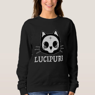 Lucifer Occulte Satanische Kat Lucipurr Antichrist Trui
