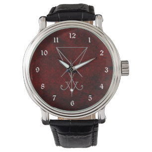 Lucifer Sigil Alchemy Gothic Art Horloge