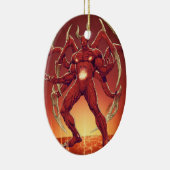 Lucifer the Devil, de Prins van Darkness, Satan Keramisch Ornament (Rechts)