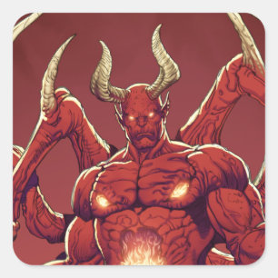 Lucifer the Devil, de Prins van Darkness, Satan Vierkante Sticker
