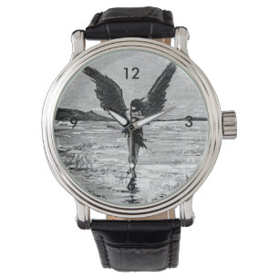Lucifero Satan Devil Angel Illustratie van houtsko Horloge