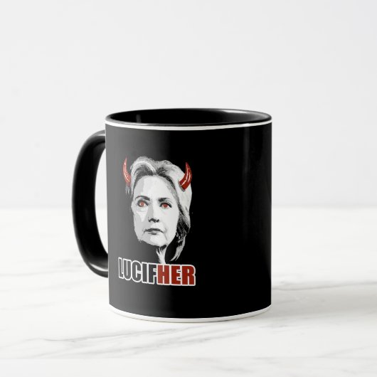 Lucifher - Hillary is Lucifer - Anti-Hillary - Mok (Voorkant links)